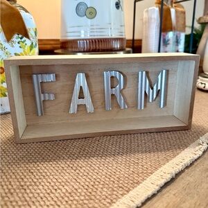 Wooden Farm Sign with metal Letters~ farmhouse~ Cottage decor~ 
~rustic~